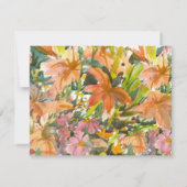 Floral Waterverf behuizing Kaart (Achterkant)