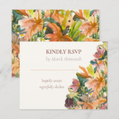 Floral Waterverf behuizing Kaart (Voorkant / Achterkant)