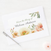 Floral Waterverf Bibliotheek van de naam Boek Stic Rechthoekige Sticker (Envelop)