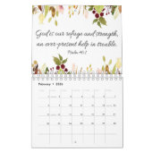 Floral Waterverf Bijbelse agenda Kalender (Feb 2026)