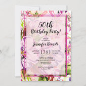 Floral Waterverf Birthday Party (Voorkant)