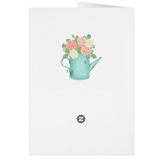 Floral Waterverf Blauwe Roze Witte Roze (Achterkant)