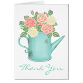 Floral Waterverf Blauwe Roze Witte Roze (Voorkant)