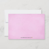 Floral waterverf Blauwgroen Flat Dank u kaart (Achterkant)