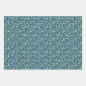 Floral Waterverf Blue Decoupage Gift Inpakpapier Vel (Voorkant 2)