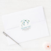 Floral Waterverf Blue Orchid Favor Stickers (Envelop)
