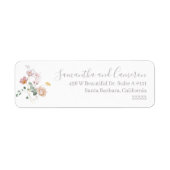 Floral Waterverf Blush roze label (Voorkant)