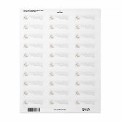 Floral Waterverf Blush roze label (Full Sheet)