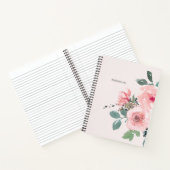 Floral Waterverf Blush Roze  Notitieboek (Binnen)