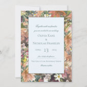 Floral Waterverf Border Wedding Uitnodiging (Voorkant)