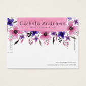 Floral Waterverf Borstelbedekking Visitekaartje (Voorkant)