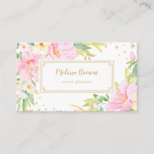 Floral Waterverf Botanische roze gebeurtenissenpla