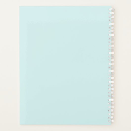 Floral Waterverf Botanische roze Lily Blossom Planner (Achterkant)