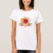  Floral Waterverf Bouquet T-shirt (Voorkant)