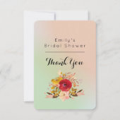 Floral Waterverf Bouquet Vrijgezellenfeest Bedankt Kaart (Voorkant)