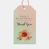  Floral Waterverf Bouquet Vrijgezellenfeest Cadeaulabel (Voorkant)