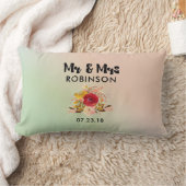 Floral Waterverf Bouquet Wedding Mr & Mrs. Kussen (Deken)