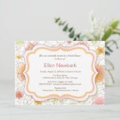 Floral Waterverf Bridal Shower Invitation - Roze Kaart (Staand voorkant)