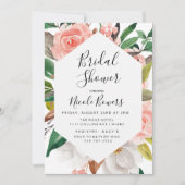 Floral Waterverf Bridal Shower Kaart (Voorkant)