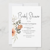 Floral Waterverf Bridal Shower Kaart (Voorkant)