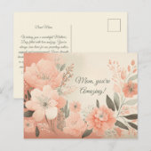 Floral-Waterverf Briefkaart (Voorkant / Achterkant)