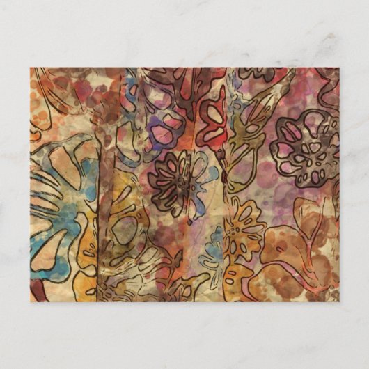 Floral Waterverf Briefkaart (Voorkant)