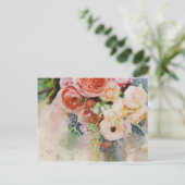 Floral Waterverf Briefkaart 2 (Staand voorkant)