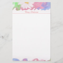 Floral Waterverf Briefpapier