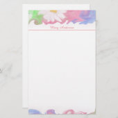 Floral Waterverf Briefpapier (Voorkant / Achterkant)