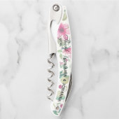 Floral Waterverf bruiloft dank u gunsten Kurkentrekker (Voorkant)
