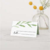 Floral Waterverf Bruiloft Receptie Plaats Kaart Plaatskaartje (Voorkant)