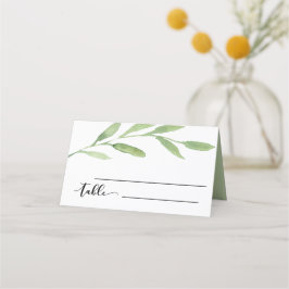 Floral Waterverf Bruiloft Receptie Plaats Kaart Plaatskaartje