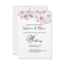 Floral waterverf bruiloft uitnodiging