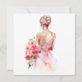 Floral Waterverf bruiloft Vrijgezellenfeest dank u Kaart (Achterkant)