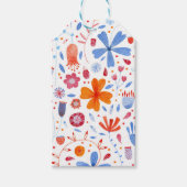 Floral-Waterverf Cadeaulabel (Voorkant)