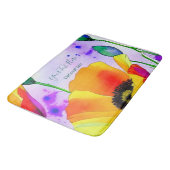 Floral Waterverf California Poppies gepersonalisee Badmat (Gekanteld)