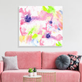 Floral-Waterverf Canvas Afdruk (Insitu (Woonkamer))