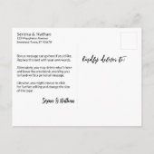 Floral Waterverf Casual Handschrift Save the Date Aankondigingskaart (Achterkant)