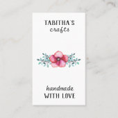 Floral Waterverf Craft Visitekaartje (Voorkant)