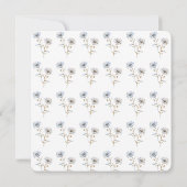 Floral Waterverf Daisy Uitvaartmonument Dank u Bedankkaart (Achterkant)