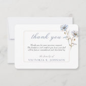 Floral Waterverf Daisy Uitvaartmonument Dank u Bedankkaart (Voorkant)