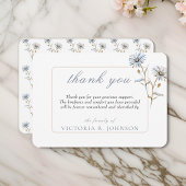 Floral Waterverf Daisy Uitvaartmonument Dank u Bedankkaart