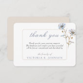 Floral Waterverf Daisy Uitvaartmonument Dank u Bedankkaart (Voorkant / Achterkant)