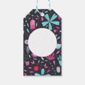 Floral Waterverf Dark Cadeaulabel (Achterkant)