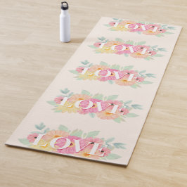 Floral Waterverf Design Love Yogamat