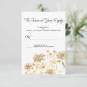 Floral Waterverf Design RSVP Kaartje (Staand voorkant)