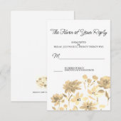 Floral Waterverf Design RSVP Kaartje (Voorkant / Achterkant)