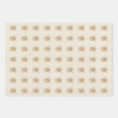 Floral Waterverf Edelweiss Inpakpapier Vel (Voorkant 3)