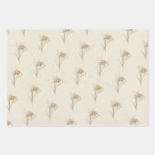  Floral Waterverf Edelweiss Inpakpapier Vel (Voorkant)