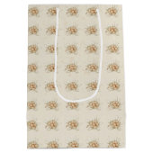  Floral Waterverf Edelweiss Medium Cadeauzakje (Achterkant)